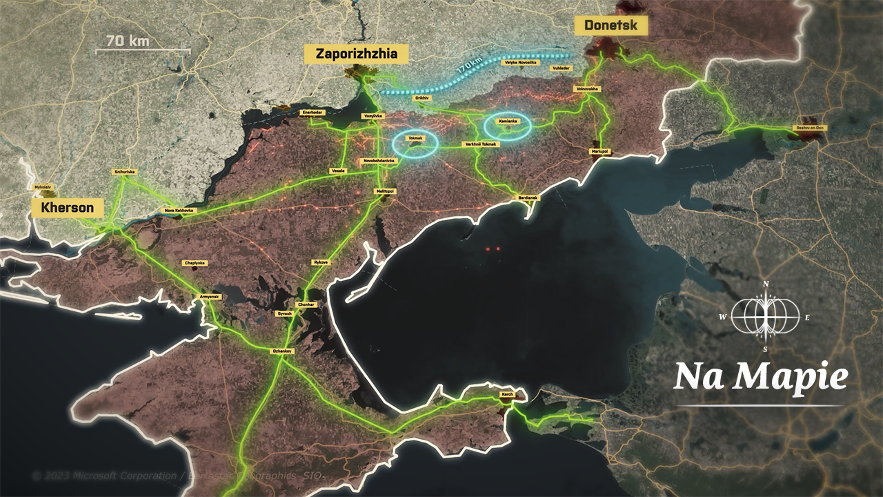 Logistyka. Kruchość Rosji na Zaporożu [Na Mapie]